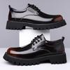 Fashion New Male Comfortable Oxfords Footwear Arrival Men's Casual Lace-Up Men Designer Fashion Thick Soled Korean Version Leather Shoes