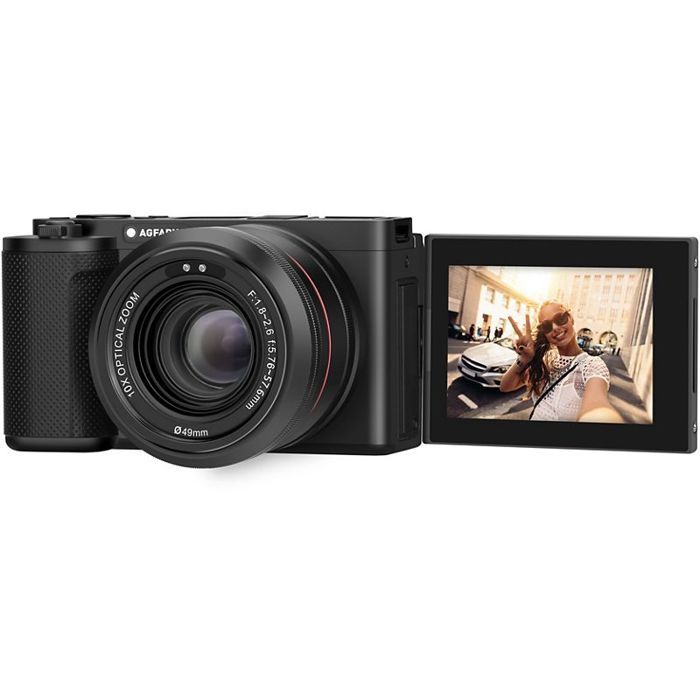 Agfaphoto realishot c130 - compact digital camera, aperture f/1.8-2.6, iso 100-3200, autofocus, lcd screen - black