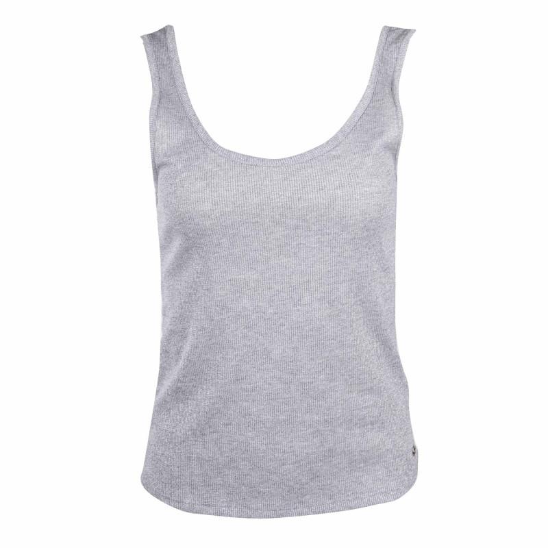 

Женская базовая майка в рубчик с круглым вырезом DEELUXE 74