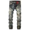 Jeans for Men Cargo Pants Splicing Denim Trousers Biker High Quality Male Straight Casual Designer Military Many Multi-Pocket