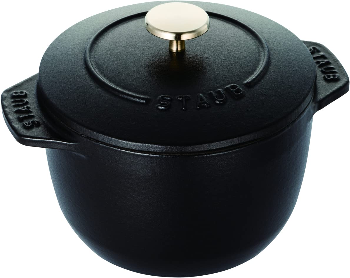 

staub Cocotte de GOHAN Black S Rice Pot Rice Cooker 1 Cup Cast Enamel Pot Rice Cooker La Cocotte de GOHAN [Outlet] La 12cm 40509-653-5
