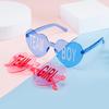 20 Pcs Heart-shaped Sunglasses Women Love Cat Eye Frameless Color Lens Party Travel Accessories