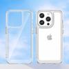 WANLONFENG MF Series for iPhone 14 Pro Case TPU+Acrylic Clear Phone Cover with Tempered Glass Film