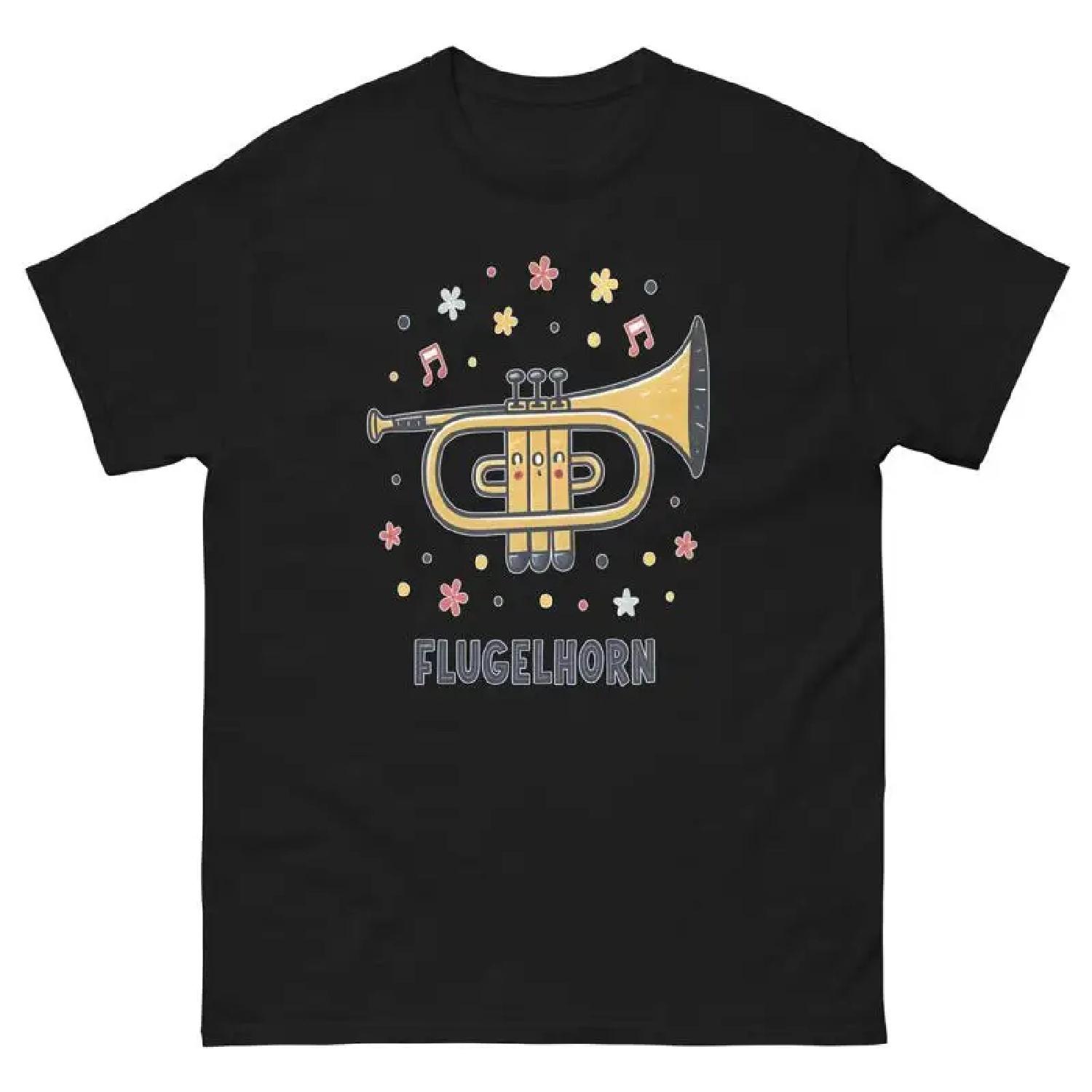 Flugelhorn Musical Instrument Illustration T Shirt XXXXXL разноцветный