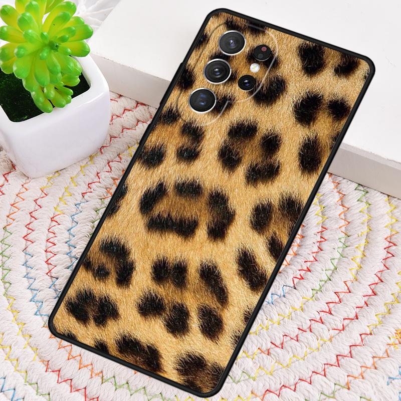 Luxury Leopard Silicone Phone Case For Samsung Galaxy note 10 pro S26 S25 S24 S23 S22 S21 Plus S25Ultra Capa Cover