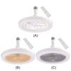 2 In 1 Silent Ceiling Fan Light with Remote Control Electric Cordless Fan Dimming Three Color Light for Home Living Room Bedroom