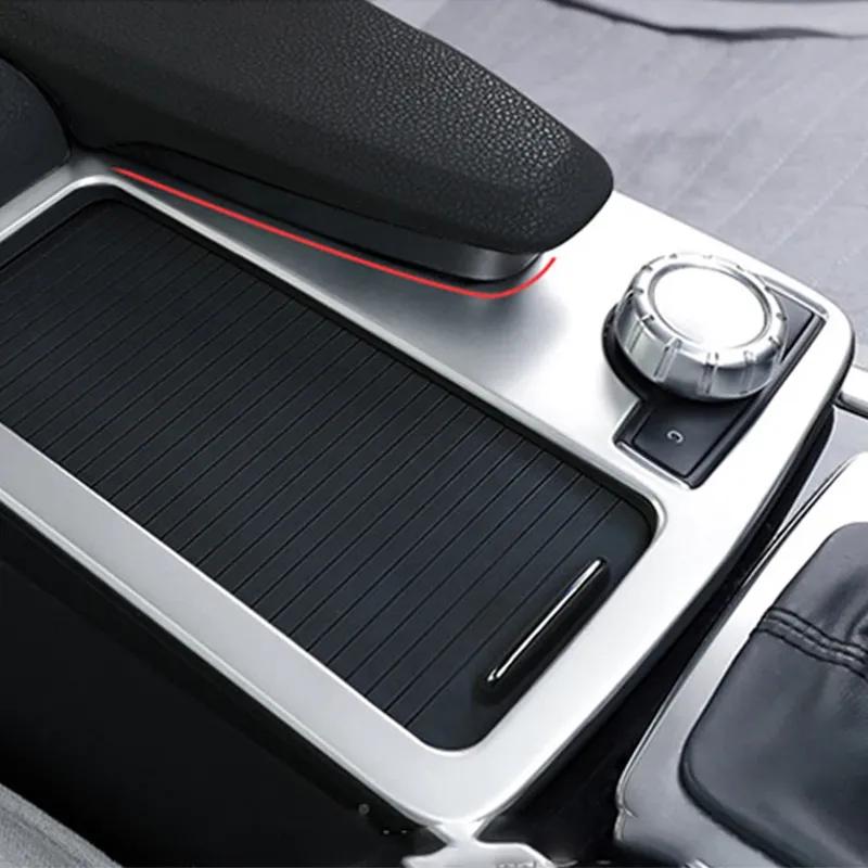 Car Styling Interior Stainless Steel Sticker Water Cup Holder Panel Decoration Trim for Mercedes Benz C Class W204 2008-2014 RHD