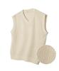 Kimwear Boucle Oversized Knit Vest_Cream
