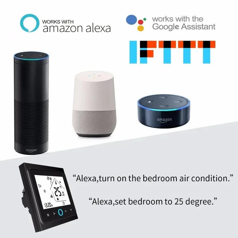 MOES WiFi Water/Electric Floor Heating Thermostat Gas Boiler Temperature Controller Smart Alexa Tuya Google Voice Zigbee Control