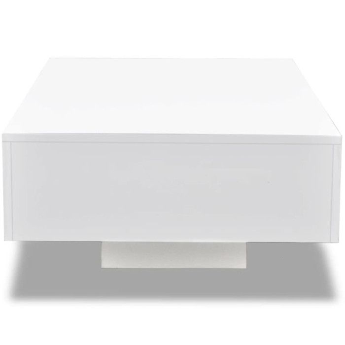 VidaXL Table basse Haute brillance Blanche