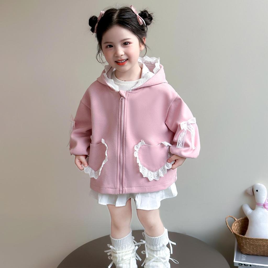 Girls' Fashionable Hooded Jacket, Spring/Autumn 2025 Collection - Trendy Baby Top
