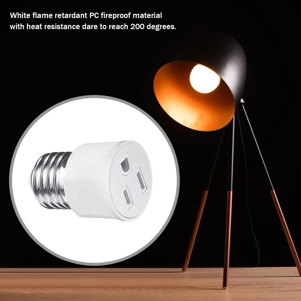 10-1PCS E27 to EU US Converter Lamp Socket Light Holder LED Bulb Lighting Outlet Plug E27 EU US Plug Socket Accessories