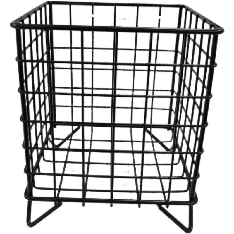 Large Capacity Wrought Iron Desktop Storage Basket for Dormitory and Cosmetics