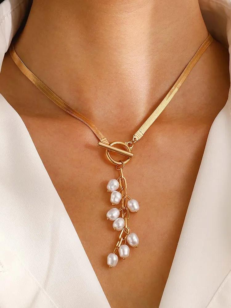 

Ожерелье из жемчуга неправильной формы, подходящее для повседневной носки и в качестве подарка на день рождения для друга. Option1