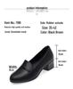 2025 Spring/Autumn Comfortable Soft Leather Chunky Heel Shoes for Women - Versatile for Middle-Aged and Elderly