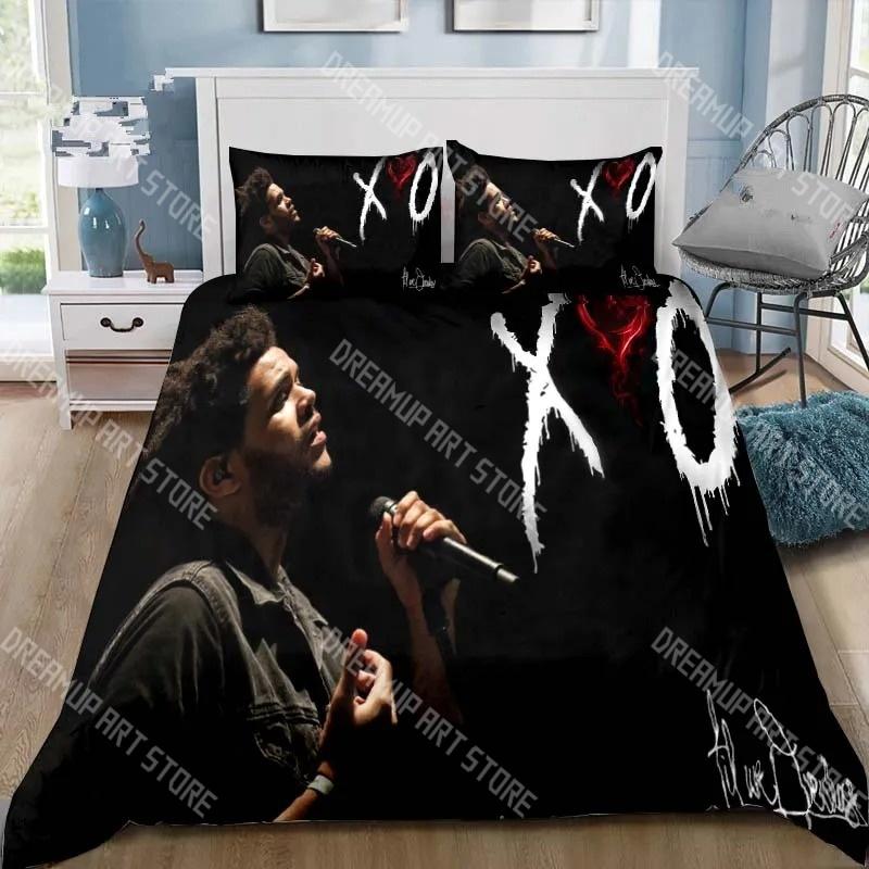 Mode Sänger XO The Weeknd Bettwäsche Set Einzelbett Twin Bett Full Queen King Size Bettwäsche Set Kinderzimmer Bettbezug Sets Bettlaken Set