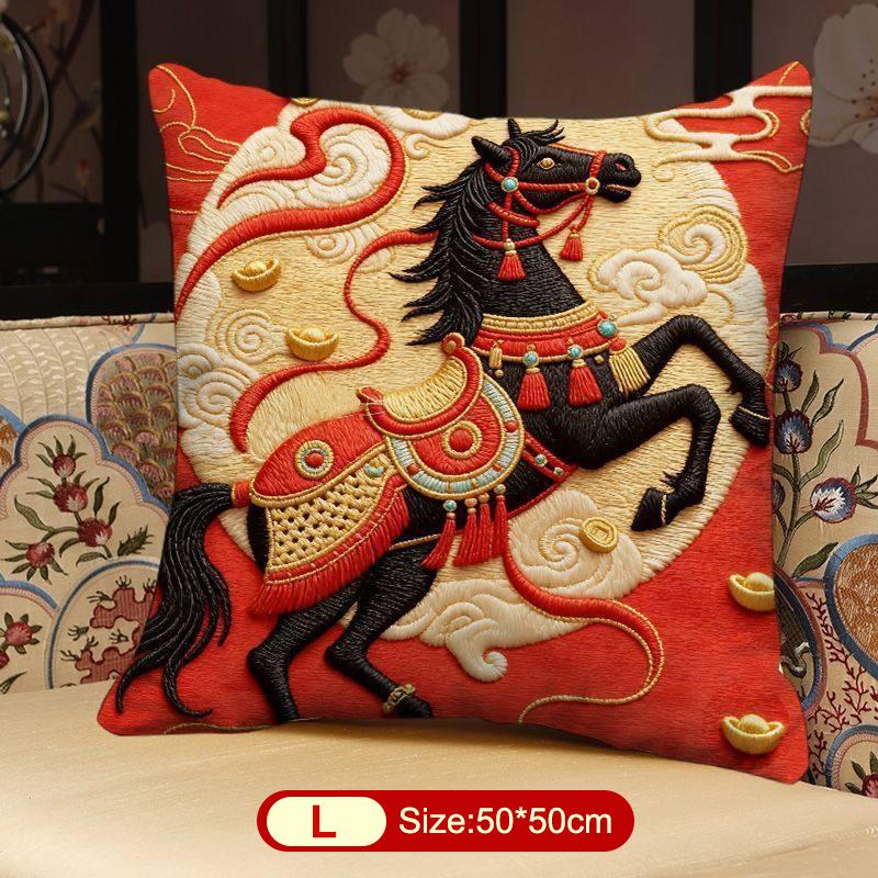 Throw Pillow Cushion Cover Horse Print Luxury Modern Fashion Style Couch Sofa Pillow Covers Bedroom Living Room