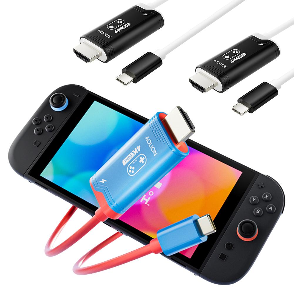 2M 4K 60/144HZ HDMI-Compatible Connector Portable Type C To HDMI-Compatible Adapter Projection Cable for Switch Accessories