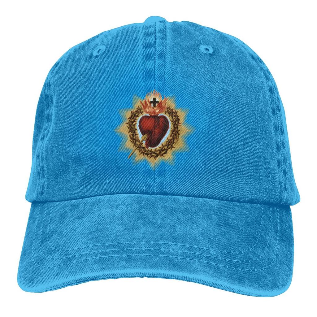 Șapcă de baseball catolică Sacred Heart Pălării unisex Wounisex Vizor Protection Snapback Jesus God Cross Caps