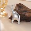 My Shape Elephant Brooch Stainless Steel Animal Brooch Nameplate Brooch Pins for Women Men's Suit Jewelry Elephant Lovers Gifts
