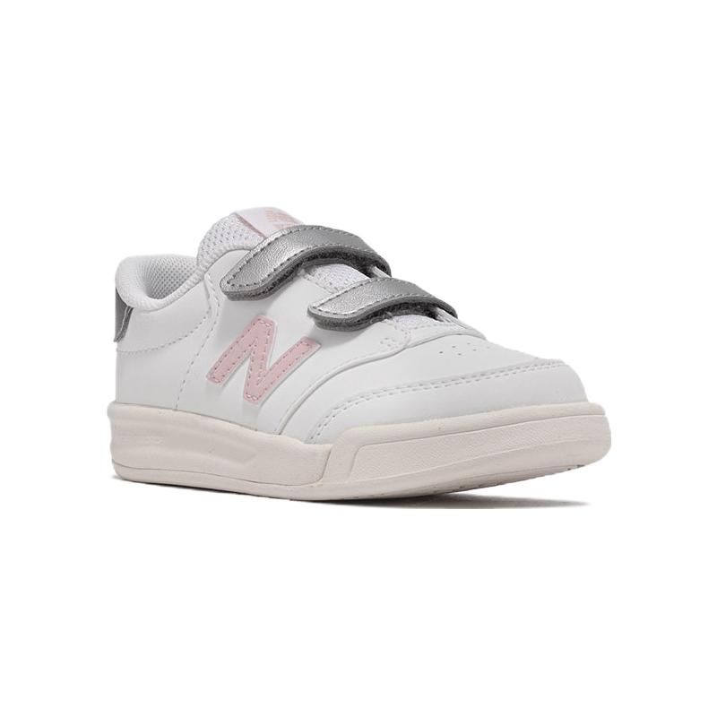 New Balance CT60 Comfortable Versatile Velcro Lightweight Low-Top Walking Shoes Baby sneaker Silver White Pink IVCT60WP