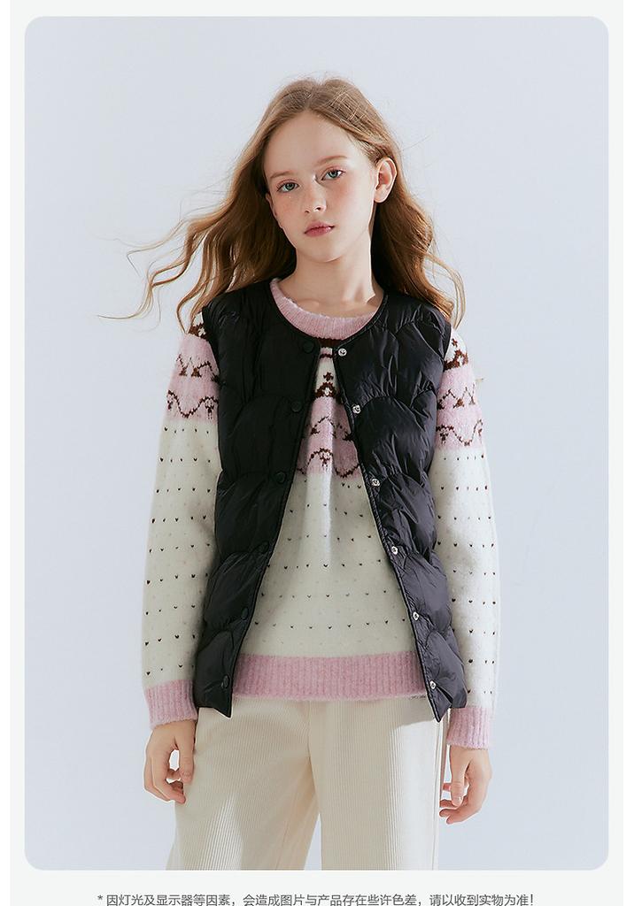 Girls' Basic Versatile Lightweight Down Vest