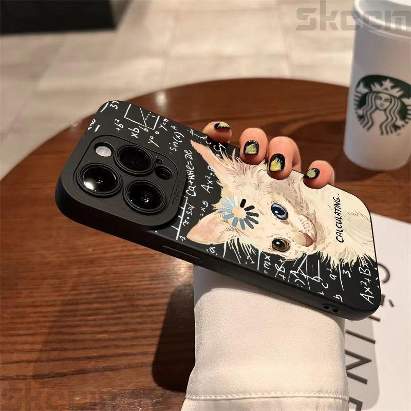 Art Formula Cat Graffiti Phone Case For Samsung Galaxy S26 S25 S24 S23 S22 S21 S20 Ultra Plus A15 A35 A54 A55 Shockproof Cover