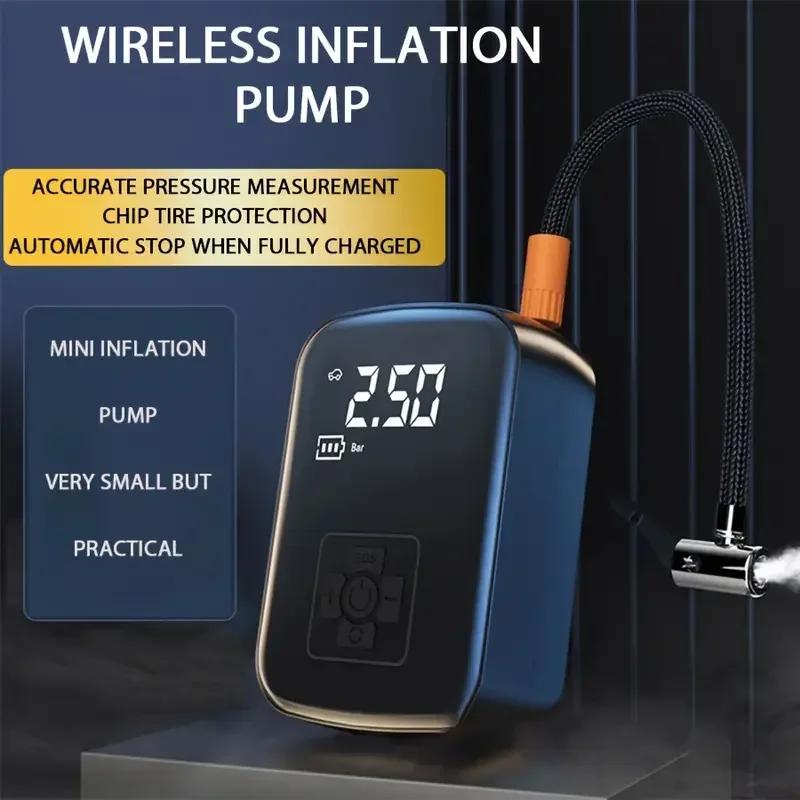 Wireless Car Air Compressor Air Pump Electric Tire Inflator Pump for Vehicle Motorcycle Bicycle Boat AUTO Tyre Balls Inflatable