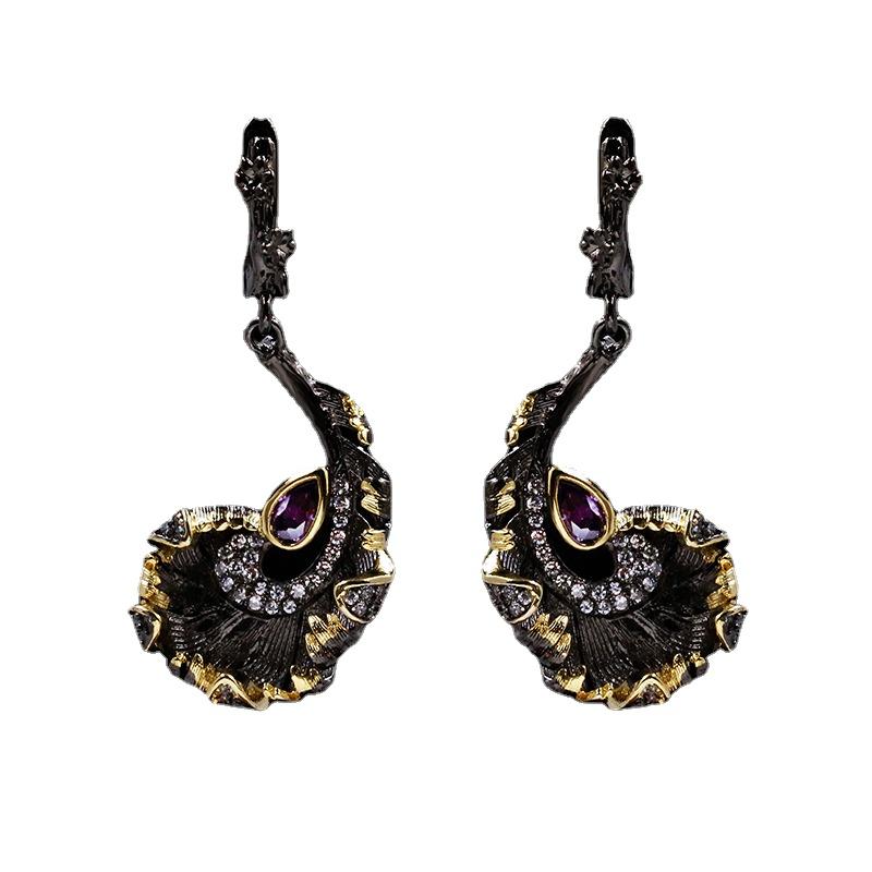 

Оригинальный дизайн Творческие преувеличенные серьги-капли Женские подарки Хэллоуин Свисающие серьги