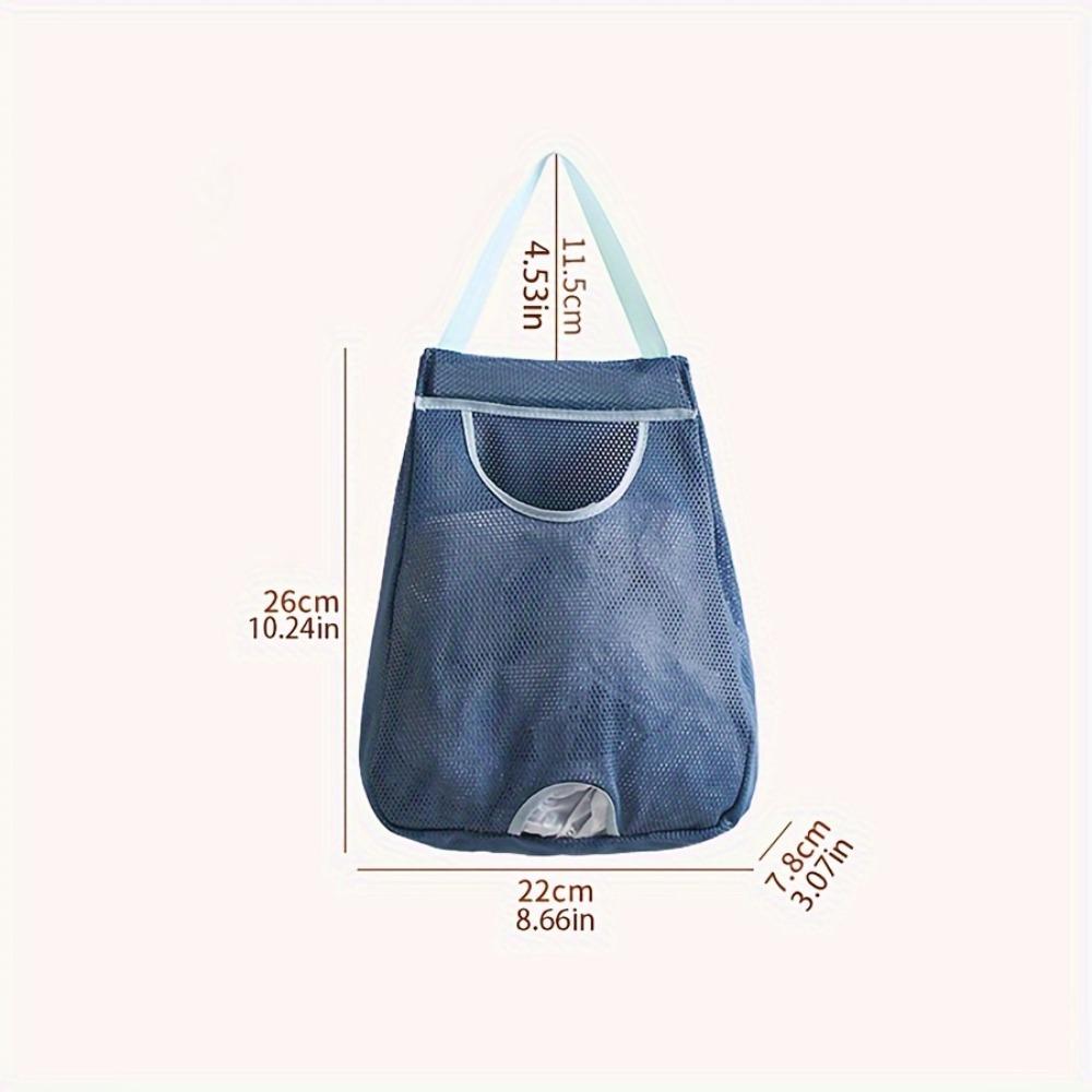 Washable Wall-Mounted Mesh Garbage Bag Dispenser - Plastic Bag Holder & Storage Organizer for Kitchen