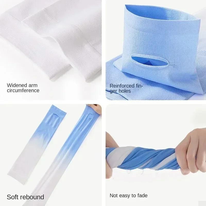 1-10Pairs Sun Protection Arm Sleeves UV Cooling Compression Cover for Men Women Cycling Running Outdoor Sports with Thumb Hole