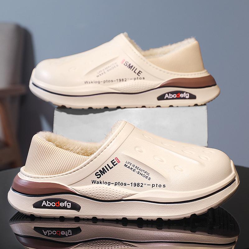 

Мужские тапочки зимние уличные теплые пушистые тапочки 2024 зимние тапочки домашние плюшевые женские хлопковые туфли унисекс зимние хлопковые туфли 36