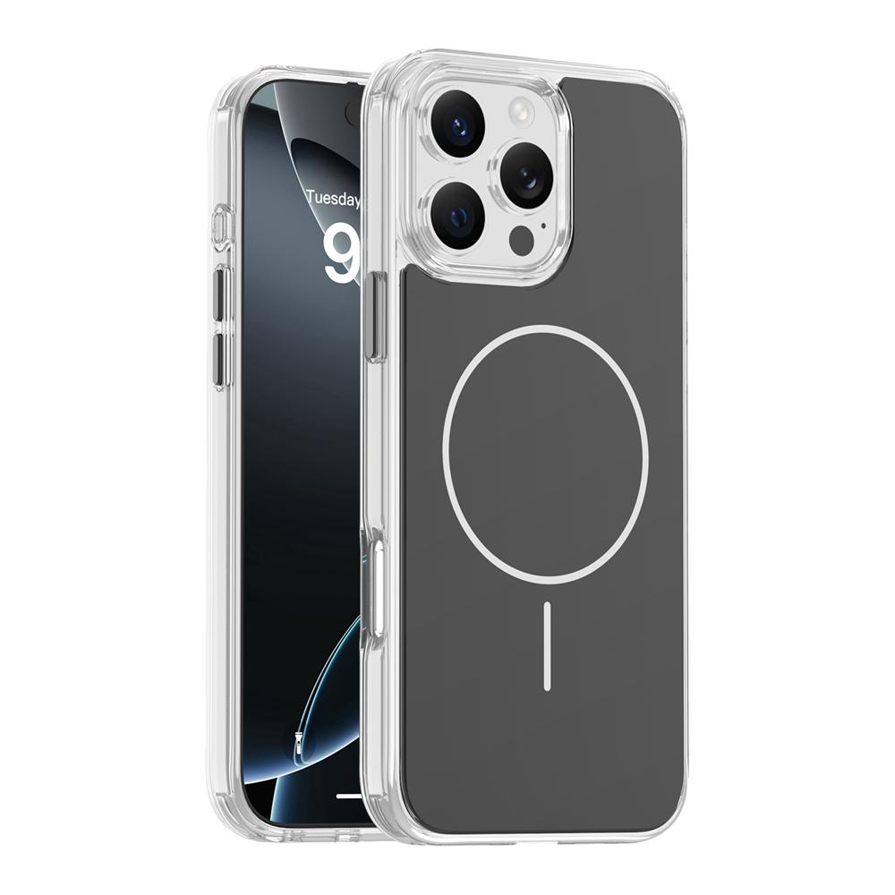 KEYSION Luxury Magnetic Case for MagSafe for iPhone 14 15 16 Pro Max Soft TPU+PC Wireless Charging Shockproof Phone Back Cover