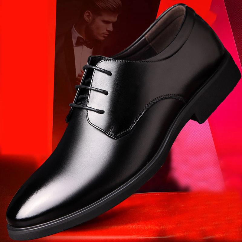 Herren Lederschuhe Schnürschuhe lässige Mode vielseitige Lederschuhe Jugend Business Arbeitsschuhe Herren Tide