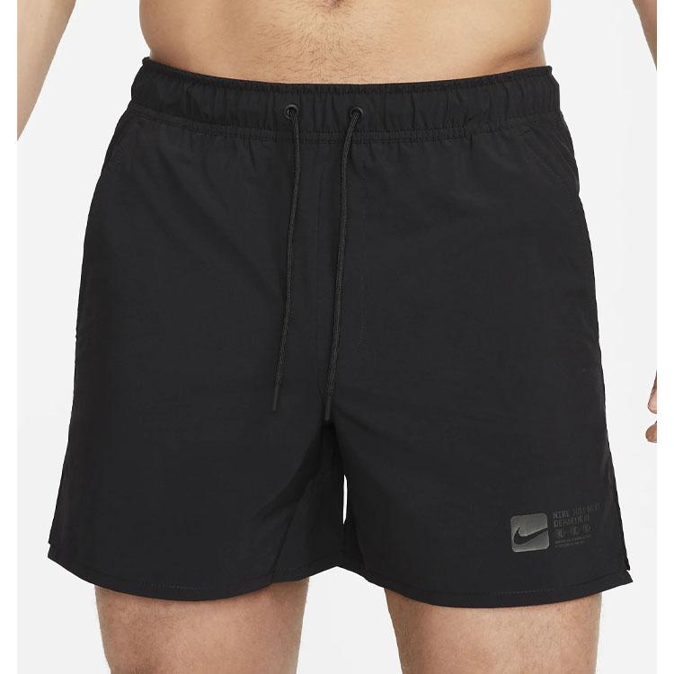 Nike Unlimited Solid Color Letter Print High Waist Drawstring Shorts Men Shorts Black FN1846-010