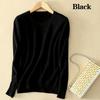 Cozy Cashmere Fuzzy Pullover Sweater Crew Fit Women Slim Knitted Neck Wool Black Red