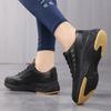  new large-size women's shoes autumn and winter new sports and leisure leather shoes women's height-increasing breathable running shoes