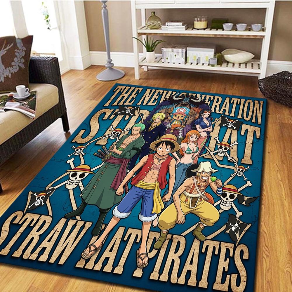 One Piece Bedroom Carpet, Home Decor Cool Movie Mat & Play Floor Mat for Living Room -HE38