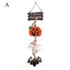 Halloween front door hanging pumpkin witch ghost flag logo Halloween home haunted house door decoration scene arrangement