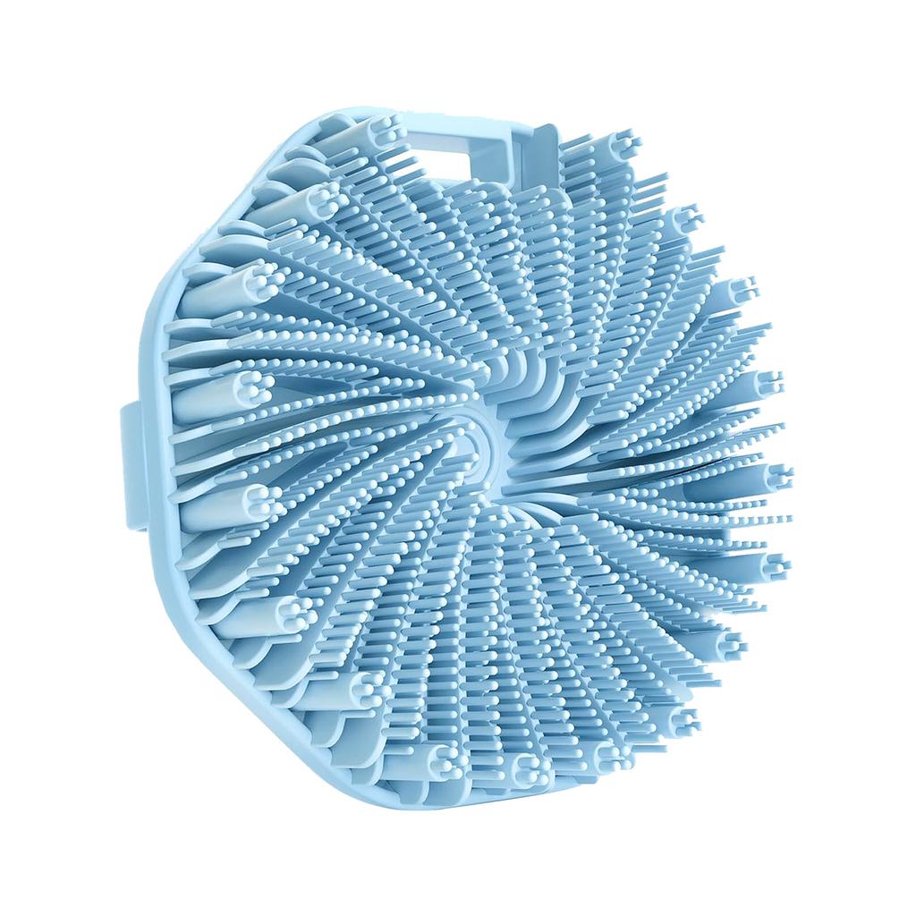 Silicone Shower Brush with Handle Exfoliating Body Scrubber Back Massage Brush (Wall Mountable)