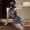 Erotic Underwear, Sexy lace Seductive full-body skirt, Female secretary, Nightclub uniform Seductive Pure Desire Set 1486