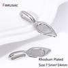 Trendy Rhodium Plated Leaf Pendant Bail Connector Clasps, Brass Glue-On Pendant Bails For DIY Fashion Jewelry Making Accessories