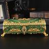 Rectangle Necklace Storage Box European Style Large Size Organizer Enamel Alloy Earrings Ring Storage Jar Dresser Display Case