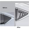 2PCS Car Rear Window Shutter Cover Trim Compatible For Cadillac CT5 Louver Side Vent Accessories(Gloss Black)