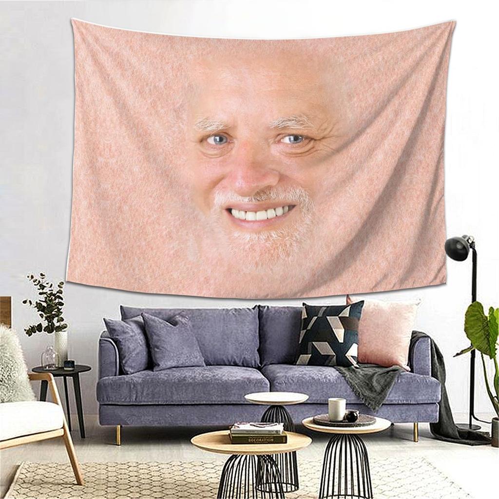 Hide The Pain Harold Meme Tapestry Wall Hanging Aesthetic Home Decoration Tapestries for Living Room Bedroom