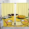 Home Interior Kitchen Curtains for Living Room 2 Pieces Blackout Curtains Door Curtain P-psyduck Partition Bedroom Decoration