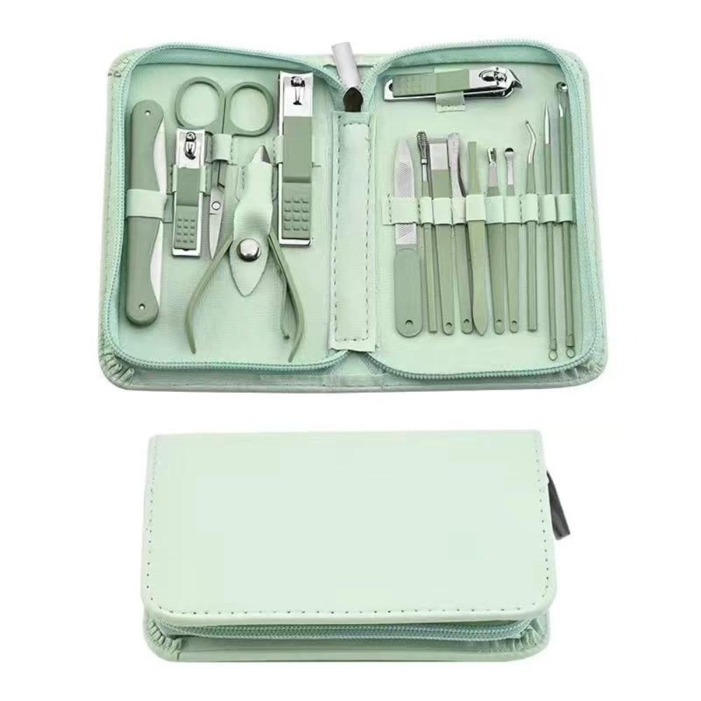 Stainless Steel Nail Clipper Kit with Storage Case Nail Care Tool Nail Salon