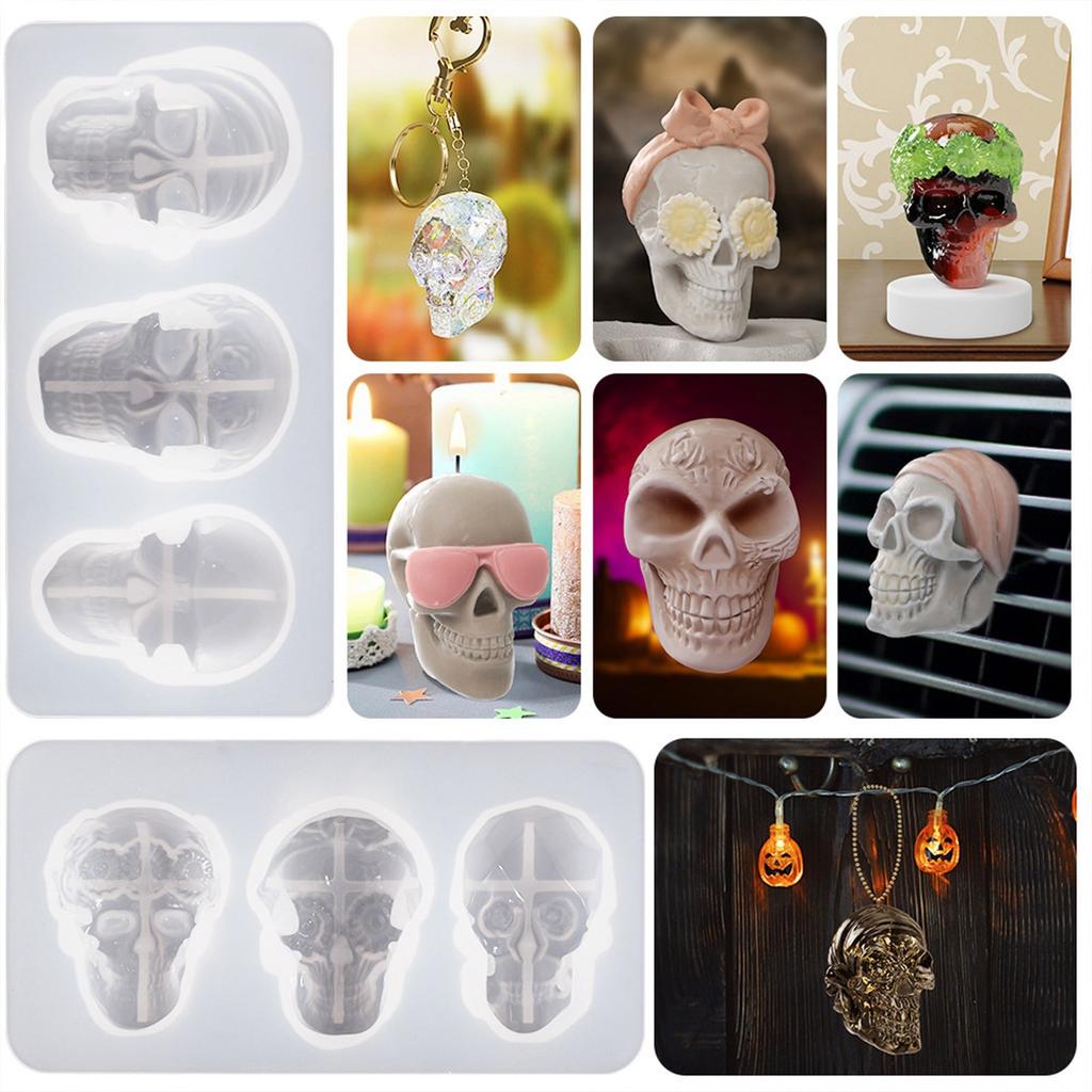 Three Head Silicone Molds, DIY Crystal Resin Silicone Molds, Creative Keychain Molds, Handcrafted Toy Molds