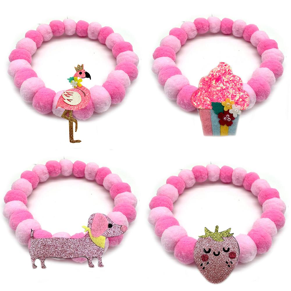 20pcs Fashion Pet Dog Bowtie Summer Fruit Style Hair Ball Necklace Collar Small Large Dog Bowtie Ties Dog Grooming Accessories