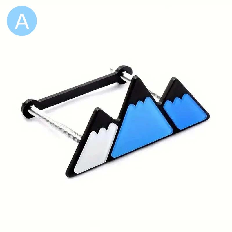 3 Colors Car Grille Badge Tri Colors Emblem Car Accessories